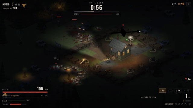 A night attack on the fortified house